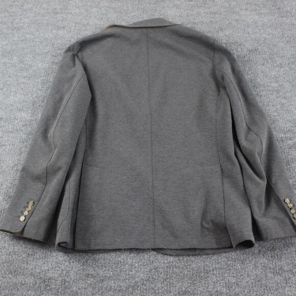 Eleventy Blazer Mens XL 52 IT Slim Fit Jersey Sport Coat Gray Knit Unstructured - Picture 10 of 14